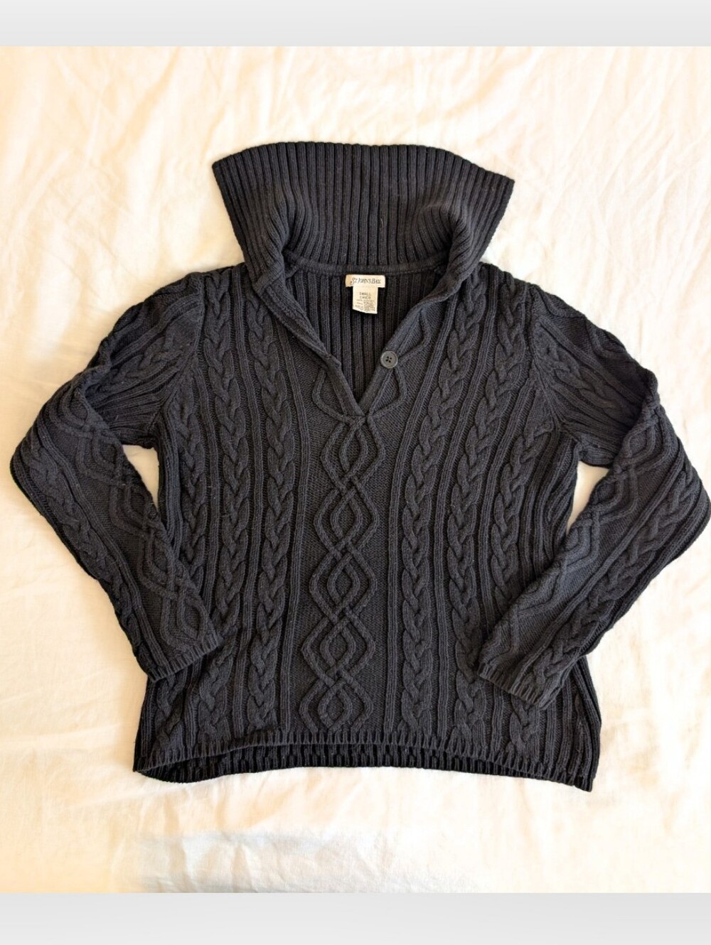 St. John's Bay Black Cable Knit Sweater